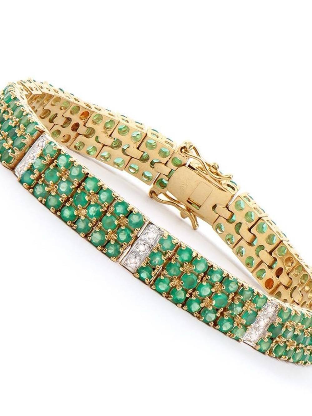 ❤️Green agate & Diamond Bracelet & Earring Set!
